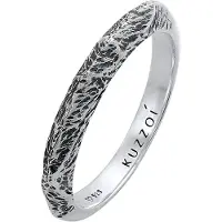 KUZZOI Anillo negro / plata