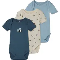 Name it Pijama entero/body crema / azul claro / azul oscuro / negro