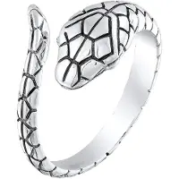 KUZZOI Anillo negro / plata