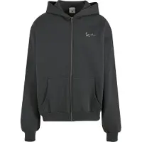 Karl kani Sudadera con cremallera gris plateado / negro / blanco
