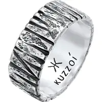 KUZZOI Anillo negro / plata