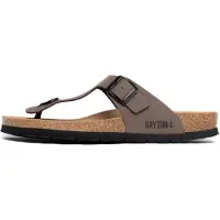 Bayton Sandalias de dedo 'Mercure' taupe / negro