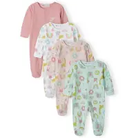 MINOTI Pijama azul pastel / coral / altrosa