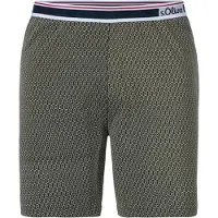 s.Oliver Pantalón de pijama navy / oliva / verde claro / blanco