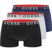 GUESS Calzoncillo boxer 'BRIAN' azul / gris claro / negro / blanco