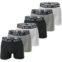Replay Calzoncillo boxer gris moteado / negro / blanco
