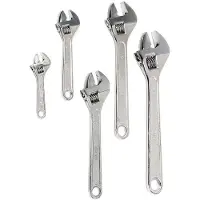 BRÜDER MANNESMANN Llave de gancho ajustable Mannesmann, 8 pulgadas, cromada, duradera, 1 unidad
