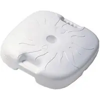 Ipae Pro Garden Base para sombrilla IPAE Progarden, 18 litros, color blanco, fabricada en polipropileno (plástico), dimensiones: 44 x 44 x 12 cm