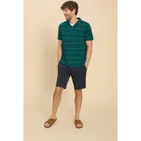 White Stuff Jacquard Stripe Polo Teal Talla: S | Polos Outlet | Hombre | Cian