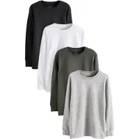 Next Camiseta gris / oliva / negro / blanco