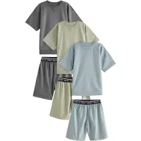 Next Pijama azul ahumado / gris oscuro / manzana
