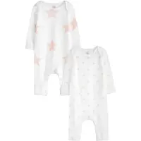 Next Pijama entero/body rosa / blanco