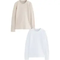Next Camiseta beige / blanco