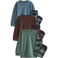 Next Pijama ópalo / marrón oscuro / jade