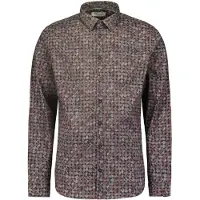No-excess Shirt Stretch Allover Printed Rusty Talla: L | Camisas Casuales Outlet | Hombre | Marrón