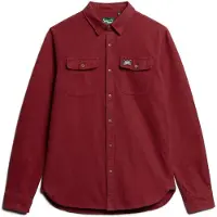 Superdry para hombre. M4010723A Camisa Flannel Workwear Roja (XXL), Rojo, Casual, Algodón, Manga larga, outlet 2026.