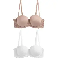 Next Sujetador beige oscuro / blanco