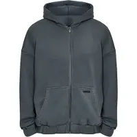 Dropsize Sudadera con cremallera gris basalto