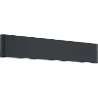 TRIO Apliques de pared LED para exteriores, con iluminación ascendente y descendente, color antracita, ancho de 46,5 cm - Iluminación para el hogar