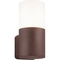 TRIO Lámpara de pared exterior Leuchten, modelo Hoosic, casquillo E27, color óxido, con detalles blancos