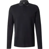 HUGO BOSS para hombre. 50536609 Polo de manga larga en piqué de algodón negro (XL), Casual, outlet 2026.