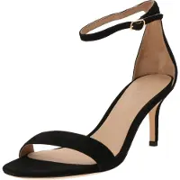 Ralph Lauren para mujer. 802959175001 Sandalias de tacón de piel Allie negro (41), 3 a 5cm, Ante, Ninguno, Casual, Lauren Ralph Laure