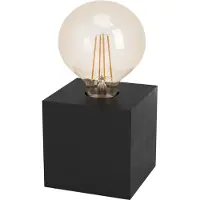 Eglo 43734, Negro, Madera, Dormitorio, Comedor, Salón, Negro, IP20, I