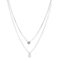 DKNY Cadena plata / transparente