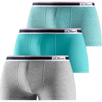 s.Oliver Calzoncillo boxer turquesa / gris moteado / blanco