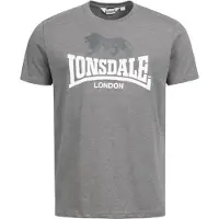 Lonsdale Camiseta 'Gargrave' gris oscuro / blanco