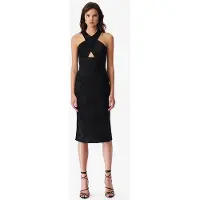 Iro Paris Calvino Dress In Shiny Black Talla: M | Vestidos Midi Outlet | Mujer | Negro