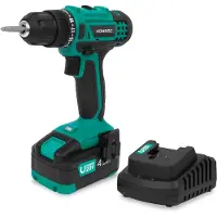 Vonroc Taladro Inalámbrico 20V | Incl. batería 4.0Ah y cargador