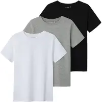 TWO SOON Camiseta gris / negro / blanco
