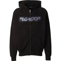 Pegador Sudadera con cremallera 'Anclar' gris basalto / negro
