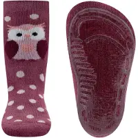 Ewers Calcetines 'Eule' gris claro / lila claro / lila oscuro / rojo vino