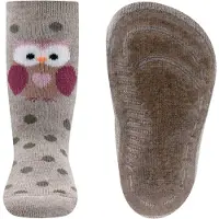 Ewers Calcetines 'Eule' beige oscuro / marrón rojizo / negro / offwhite