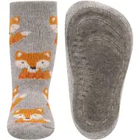 Ewers Calcetines 'Fuchs' gris / naranja oscuro / offwhite