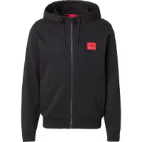 HUGO para hombre. 50447972 Sudadera Daple negro (S), Casual, Algodón, Manga larga, Sostenible, outlet 2026.