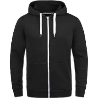 !Solid Sudadera con cremallera 'Olli' negro