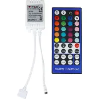 V-TAC Controlador RGB para tiras LED, incluye mando a distancia, con función RGB y blanco