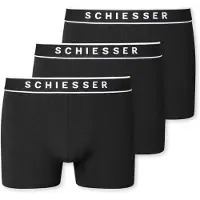 Schiesser Calzoncillo boxer negro / blanco