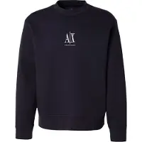 Armani Exchange para hombre. XM000368AF10818UB101 Sudadera de cuello redondo marino (M), Casual, Deportivo, Algodón, Multideporte, A|X A