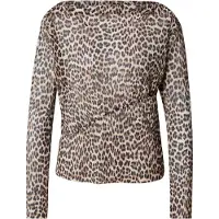 Rich & royal Plissee Mesh Longsleeve Recycled Caffee Latte Talla: S | Manga Larga Outlet | Mujer