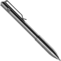 Big Idea Design Dual Side Click Pen DSC-RW Raw Titanium, auto adjusting everyday carry pen, bolígrafo autoajustable EDC