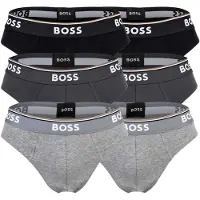 BOSS Braga gris / gris oscuro / blanco