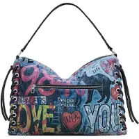 Desigual , Bolso grafitti grande, Algodon, U