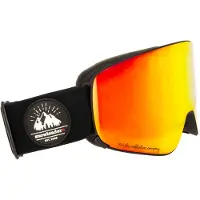 Snowleader - Máscaras de esquí - Moon Mixed Black Goggle de Lana - Negro