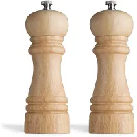Amefa Classic 675514PE34PS2, Juego de molinillos de sal y pimienta de 2 piezas, madera, 15 cm