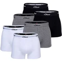 s.Oliver Calzoncillo boxer gris moteado / negro / blanco