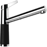 Schock Grifo de bajo caudal modelo SC-510 en color NEGRO con salida para ducha / Línea básica CRISTALITE
